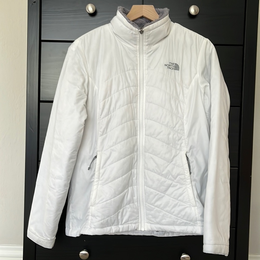 White zip up jacket from The North Face size M